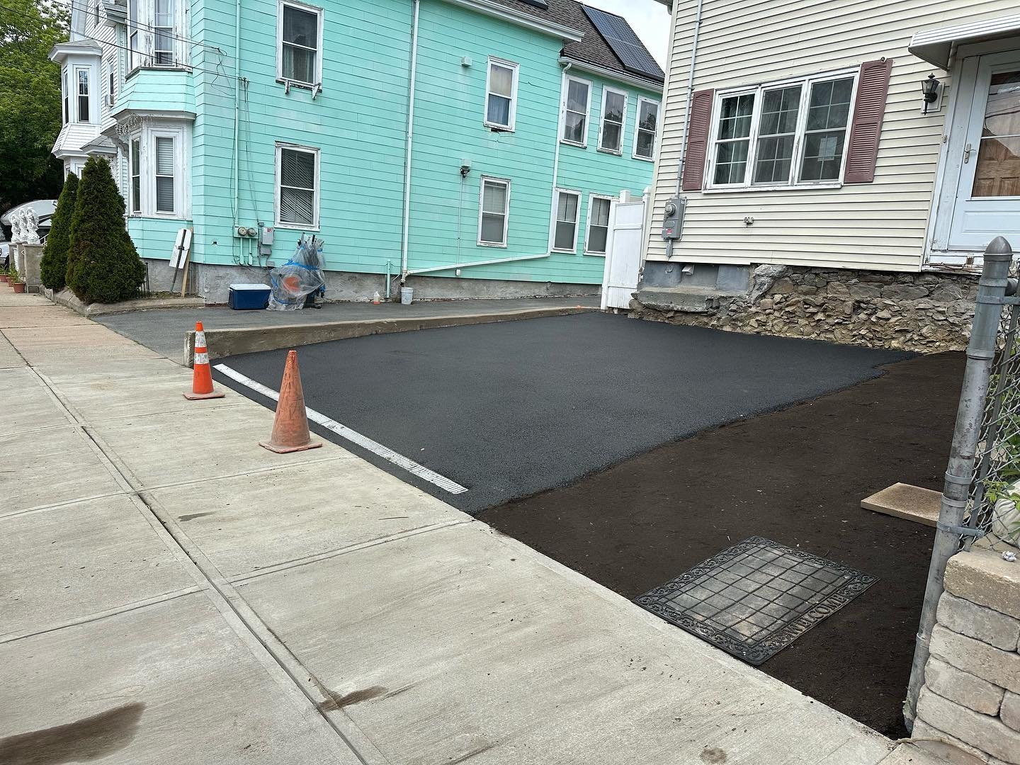 Finished asphalt and site work