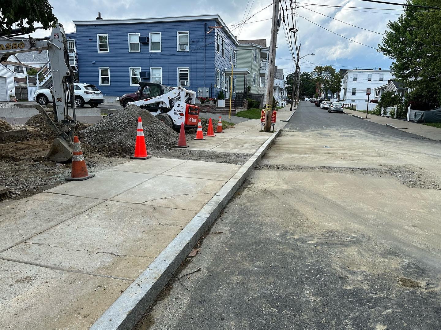 Sasso Construction utility work on a Greater Boston street
